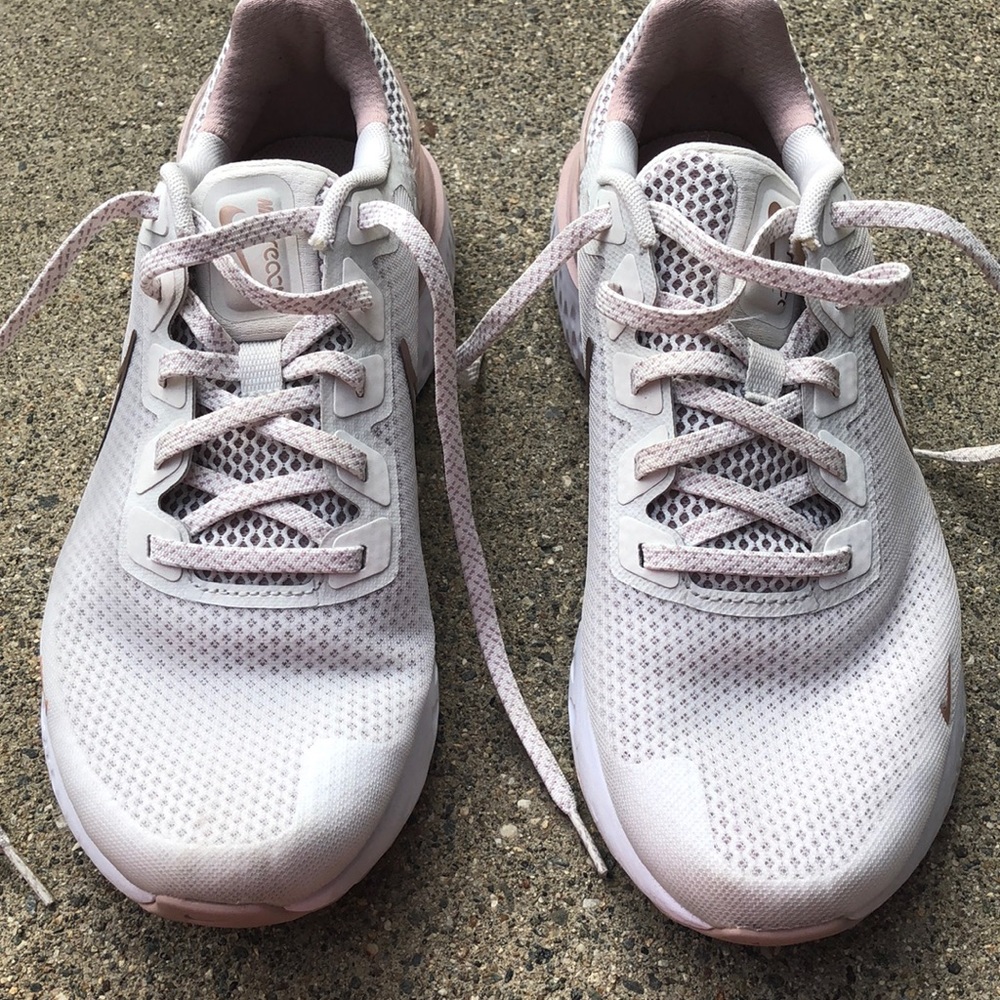 Nike React Rose Gold and White